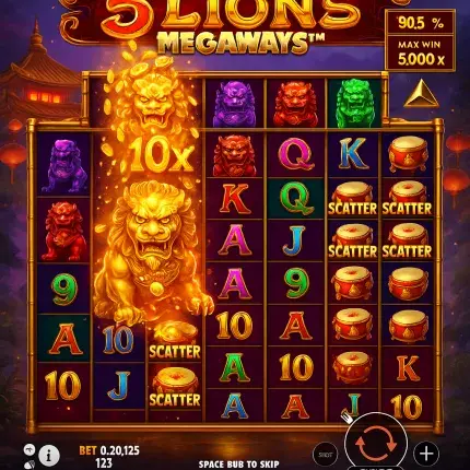 5 Lions Megaways Slot Demo | RTP, Max Win, How to Play & Free Play